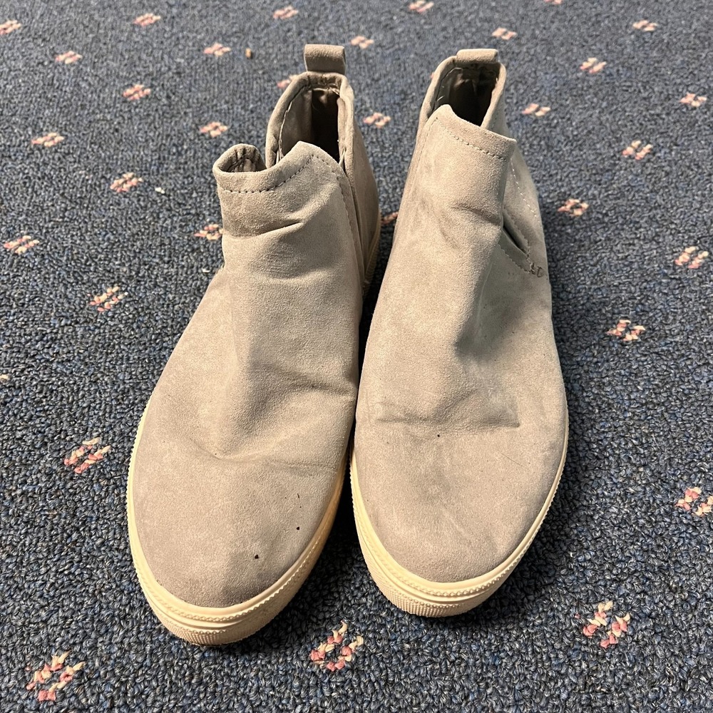 Dolce Vita Shoes Womens 7.5 M Tasha Casual Platform High Top Sneakers Grey Suede